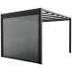 Pergola autoportante con telo retrattile motorizzato in alluminio antracite 3x3m - X-METAL