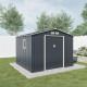Casetta da giardino in lamiera 7,06 m² PLUS antracite + set di montaggio X-METAL