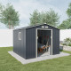 Casetta da giardino in lamiera 7,06 m² PLUS antracite + set di montaggio X-METAL