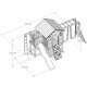 Parco giochi in legno termotrattato BUFFALO con 2 altalene, 1 trapezio e 1 scivolo - Abracadaprout