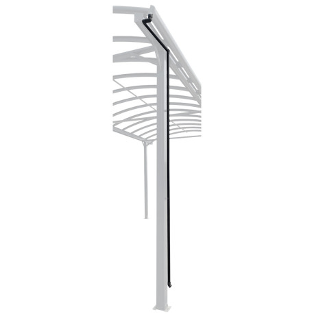 Pluviali per grondaie antracite per tettoie per auto e camper - set da 2 - X-METAL