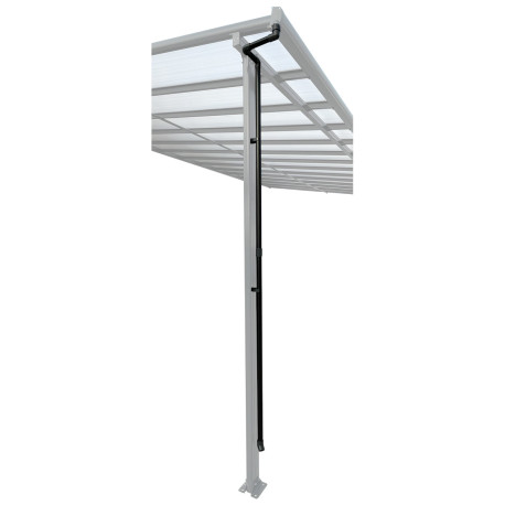 Pluviali per grondaie antracite per pergole per terrazzi profonde 4 m - set da 2 - X-METAL
