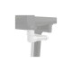 Pluviali per grondaie bianchi per pergole per terrazzi profonde 4 m - set da 2 - X-METAL