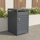 Copertura per cassonetti in acciaio zincato antracite per pattumiera da 240 l - X-METAL