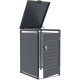 Copertura per cassonetti in acciaio zincato antracite per pattumiera da 240 l - X-METAL