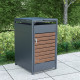 Copertura per cassonetti in acciaio zincato effetto legno per pattumiera da 240 l - X-METAL