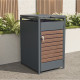 Copertura per cassonetti in acciaio zincato effetto legno per pattumiera da 240 l - X-METAL