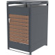 Copertura per cassonetti in acciaio zincato effetto legno per pattumiera da 240 l - X-METAL