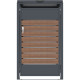 Copertura per cassonetti in acciaio zincato effetto legno per pattumiera da 240 l - X-METAL