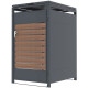 Copertura per cassonetti in acciaio zincato effetto legno per pattumiera da 240 l - X-METAL