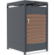 Copertura per cassonetti in acciaio zincato effetto legno per pattumiera da 240 l - X-METAL