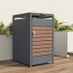 Copertura per cassonetti in acciaio zincato effetto legno per pattumiera da 240 l - X-METAL