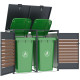 Copertura per cassonetti in acciaio zincato effetto legno per 2 pattumiere da 240 l - X-METAL