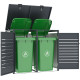 Copertura per cassonetti in acciaio zincato antracite per 2 contenitori da 240 l - X-METAL