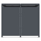 Copertura per cassonetti in acciaio zincato antracite per 2 contenitori da 240 l - X-METAL