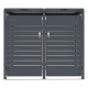 Copertura per cassonetti in acciaio zincato antracite per 2 contenitori da 240 l - X-METAL