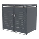Copertura per cassonetti in acciaio zincato antracite per 2 contenitori da 240 l - X-METAL