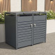 Copertura per cassonetti in acciaio zincato antracite per 2 contenitori da 240 l - X-METAL