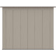 Casetta da giardino Sunlife in HDPE 6,5 ​​m² a pendenza singola crema e marrone + pavimento - JOBU