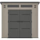 Casetta da giardino Sunlife HDPE 6,5 ​​m² a pendenza singola crema e grigio + pavimento - JOBU