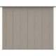 Casetta da giardino Sunlife HDPE 6,5 ​​m² a pendenza singola crema e grigio + pavimento - JOBU