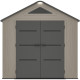 Casetta da giardino Sunlife in HDPE 4,5 m² crema e grigio + pavimento - JOBU