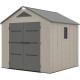 Casetta da giardino Sunlife HDPE 6,15 m² crema e grigio + pavimento - JOBU