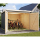 Casetta per biciclette in legno grigio terra 4,6 m² - per 4 biciclette - Karibu