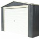 Garage in metallo 19,52m² PLUS antracite porta sezionale + set di montaggio X-METAL