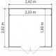 Casetta da giardino in PVC 4,9m² UTILITY bianco e grigio verde + kit di ancoraggio Grosfillex