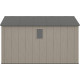 Casetta da giardino Sunlife in HDPE da 9,5 m² crema e grigio + pavimento - JOBU