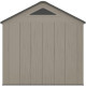Casetta da giardino Sunlife in HDPE da 9,5 m² crema e grigio + pavimento - JOBU