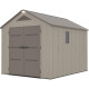 Casetta da giardino Sunlife in HDPE da 7,8 m² color crema e marrone + pavimento - JOBU