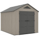 Casetta da giardino Sunlife in HDPE da 7,8 m²crema e grigio + pavimento - JOBU
