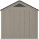 Casetta da giardino Sunlife in HDPE da 7,8 m²crema e grigio + pavimento - JOBU
