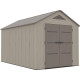 Casetta da giardino Sunlife in HDPE da 9,5 m² color crema e marrone + pavimento - JOBU