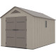Casetta da giardino Sunlife in HDPE da 9,5 m² color crema e marrone + pavimento - JOBU