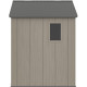Casetta da giardino Sunlife in HDPE 4,5 m² crema e grigio + pavimento - JOBU
