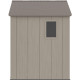 Casetta da giardino Sunlife in HDPE color crema e marrone da 4,5 m² + pavimento - JOBU
