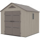 Casetta da giardino Sunlife in HDPE da 6,15 m² color crema e marrone + pavimento - JOBU