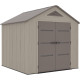 Casetta da giardino Sunlife in HDPE da 6,15 m² color crema e marrone + pavimento - JOBU