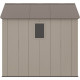 Casetta da giardino Sunlife in HDPE da 6,15 m² color crema e marrone + pavimento - JOBU