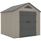 Casetta da giardino Sunlife HDPE 6,15 m² crema e grigio + pavimento - JOBU