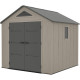 Casetta da giardino Sunlife HDPE 6,15 m² crema e grigio + pavimento - JOBU
