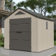 Casetta da giardino Sunlife HDPE 6,15 m² crema e grigio + pavimento - JOBU