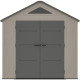 Casetta da giardino Sunlife HDPE 6,15 m² crema e grigio + pavimento - JOBU