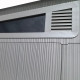Casetta da giardino Sunlife in HDPE 6,5 ​​m² a pendenza singola crema e marrone + pavimento - JOBU