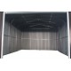 Garage in metallo 19,52m² PLUS antracite porta sezionale + set di montaggio X-METAL