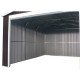 Garage in metallo 19,52m² PLUS antracite porta sezionale + set di montaggio X-METAL