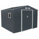 Casetta da giardino in lamiera 7,06 m² PLUS antracite + set di montaggio X-METAL